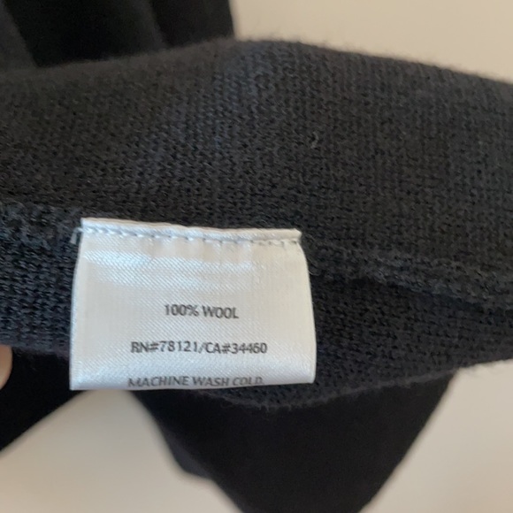 Eileen Fisher Black Open Front Wool Cardigan- Size M - Picture 5 of 8